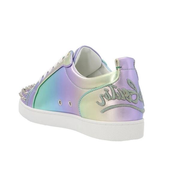 Christian Louboutin Mens Spike Flat Licorne Low Sneaker - Size 8.5 - Picture 7 of 8